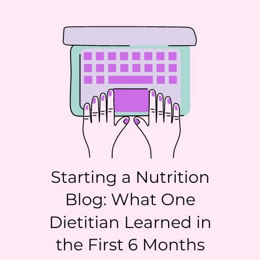 Starting a Nutrition Blog What One Dietitian Learned in the First 6 Months Featured Image