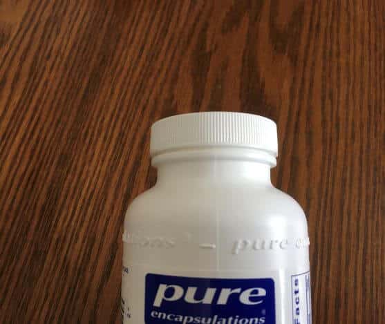 Picture of the top of a Pure Encapsulations supplement