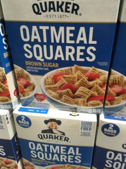 Picture of Quaker oatmeal squares brown sugar box